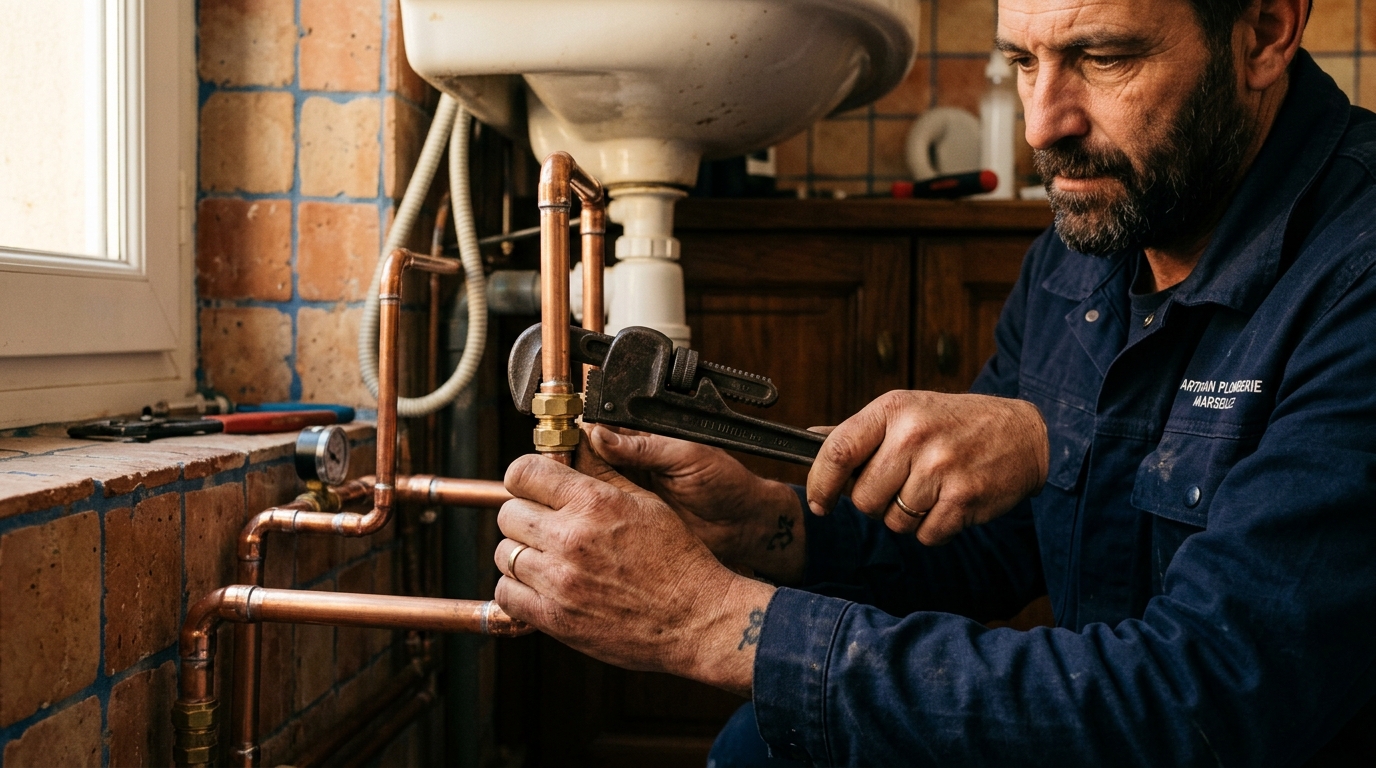 Plombier Marseille au travail