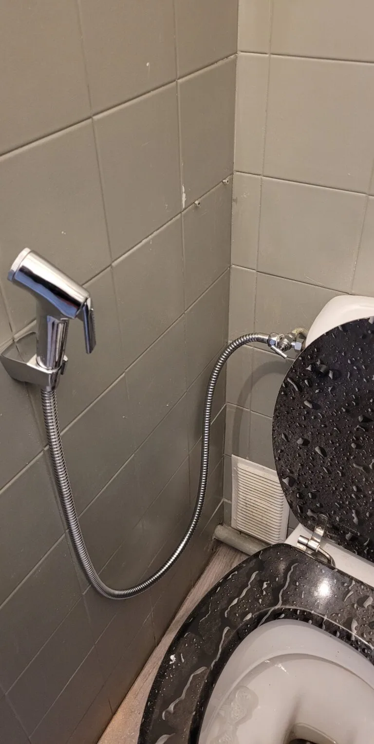WC photographié pendant une intervention de plomberie