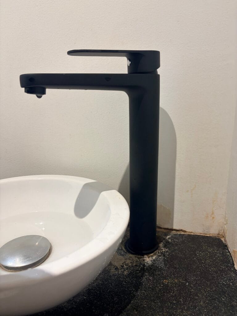 Mitigeur de vasque noir après remplacement à Marseille